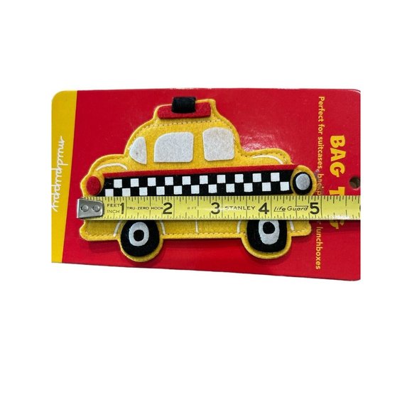 Kids Yellow Taxi Cab Luggage Tag Mudpuppy Bag Tag Backpack Name Tag Lunchbox NEW - Picture 4 of 6